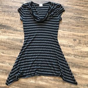 Suzy Shier striped shirt sleeve tunic